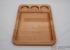 Dish for snacks with one compartments and three places for sauces