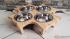 Feeder with 4 dishes PET'S BAR 