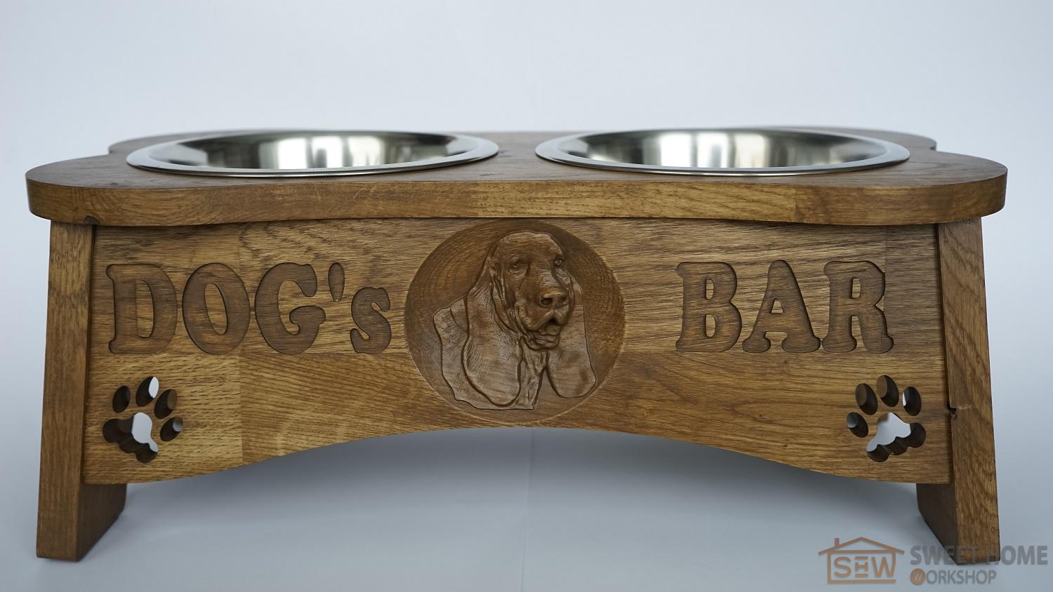 Подставка с мисками PET's BAR для собак 3D Пёс - размер M 