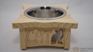 Підставка з одною мискою PET's BAR для котів Кіт з написом 