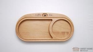 Plate for serving coffee or tea with deserts Drink Pad