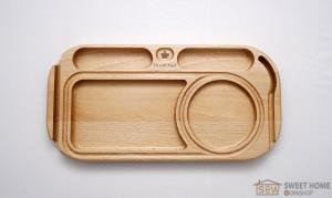 Plate for serving coffee or tea with deserts (6 compartments) Drink Pad